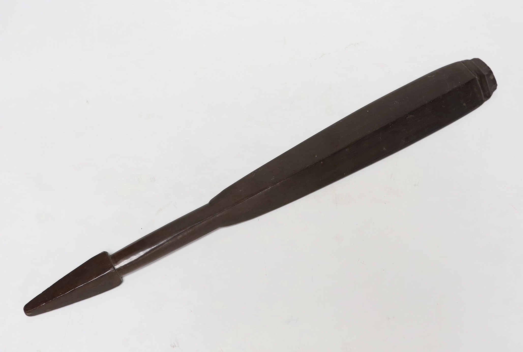 A Polynesian carved hardwood club or priest, 47.5cm